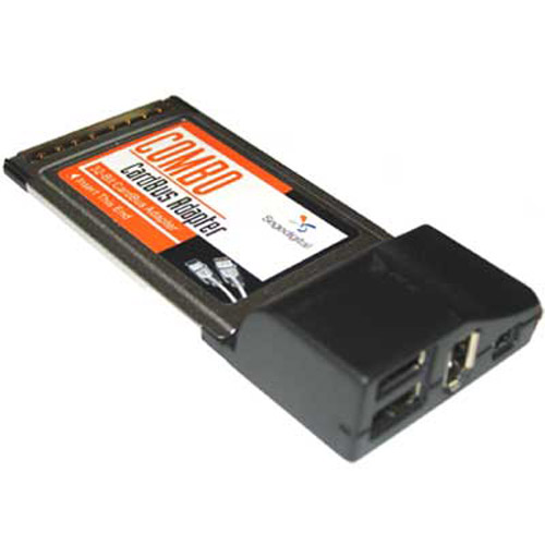 USB2.0 Firewire 1394 COMBO PCMCIA PC Cardbus + Cables