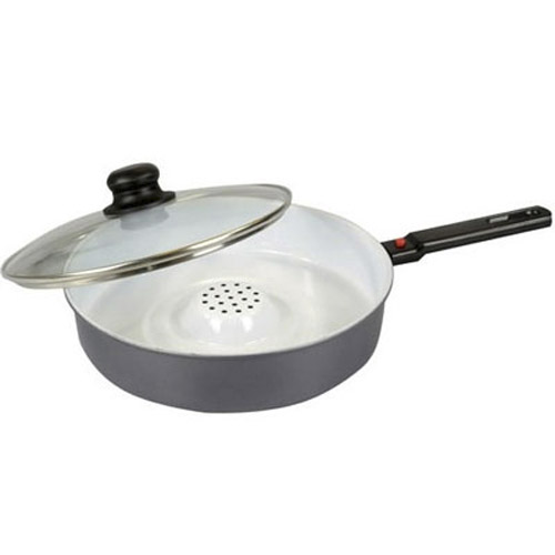 26cm Ceramic Non-Stick Dry Cooker Frying Pan - Detachable Handle