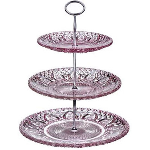 High Quality Modern Style Glass Wedding Party 3 Tier Cake Stand