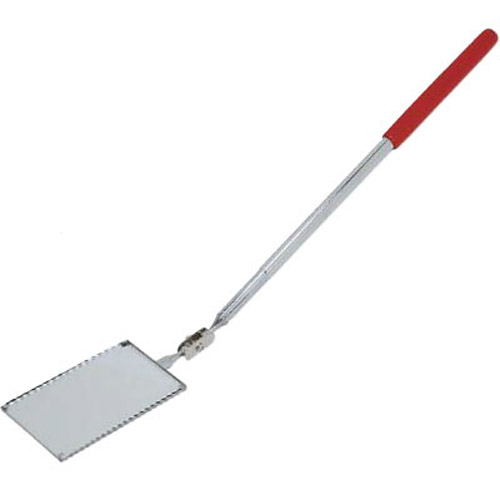 Telescopic Fully Rotating Red Inspection Mirror Tool - 50 x 80mm
