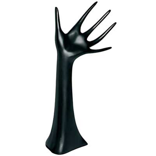 Art Deco Open Hand Sculpture Jewellery Stand - Black