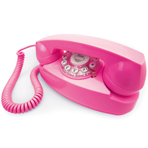 Retro 1950's Style Telephone Princess Phone - Hot Pink
